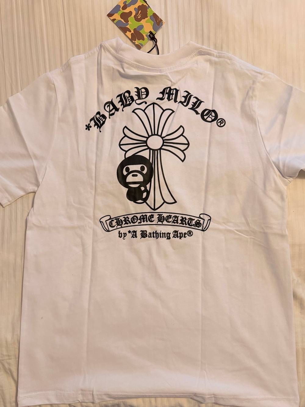A Bathing Ape Inspired Chrome Hearts Logo Tee in White